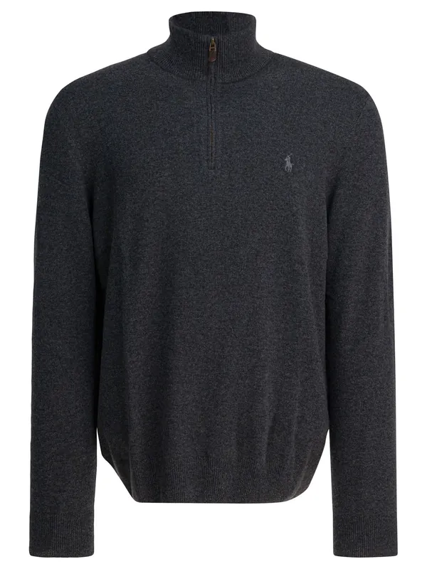 Zipper Sweater Knitwear Grey - Polo Ralph Lauren