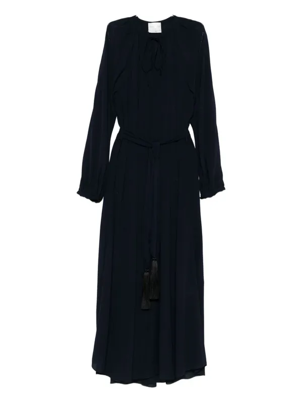 Crepe De Chine Long Dress - Forte_Forte