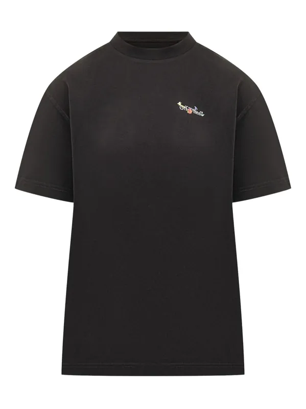 Arrow Glass Flower Cotton T-Shirt