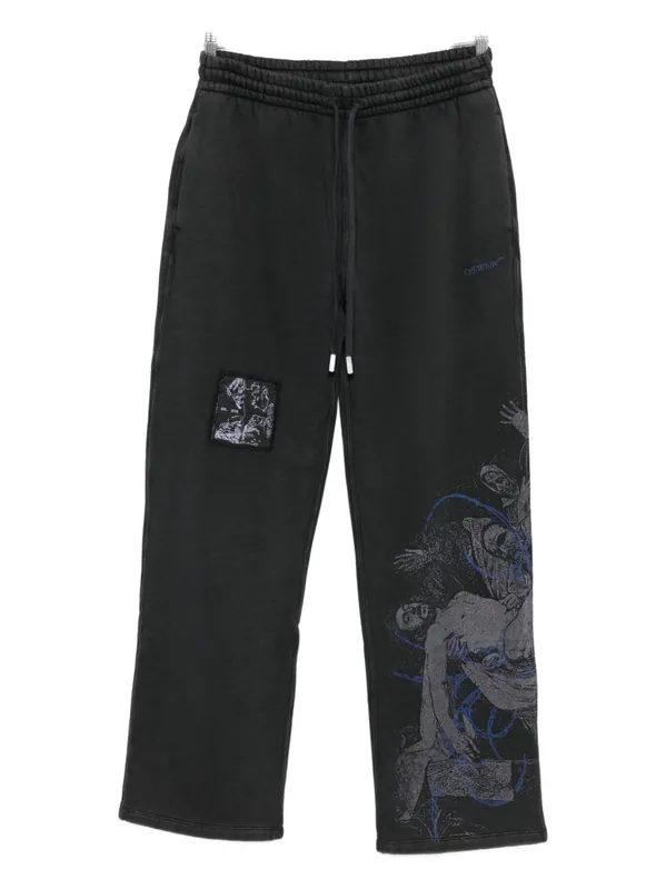 Faded Painting Sweatpants - Off-White
