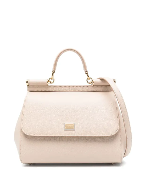 Sicily Large Leather Handbag - Dolce & Gabbana
