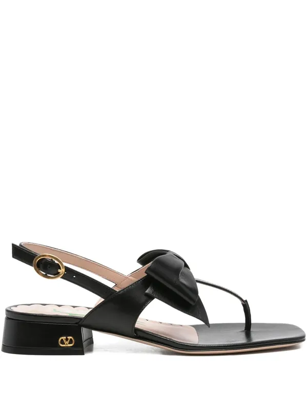 Bowow Leather Thong Sandals - Valentino Garavani
