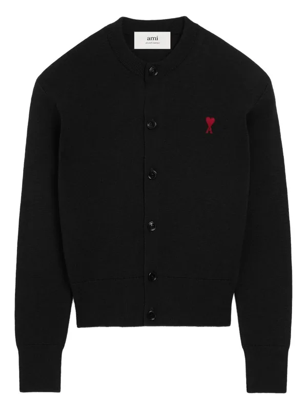 Ami De Coeur Wool Cardigan - Ami Paris