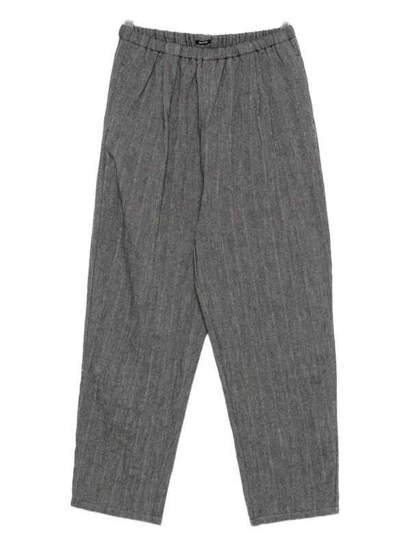 Wool And Linen Blend Trousers - Apuntob