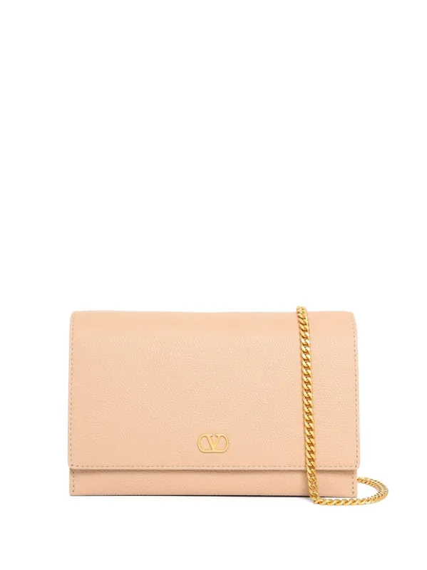 Vlogo Signature Leather Wallet On Chain - Valentino Garavani