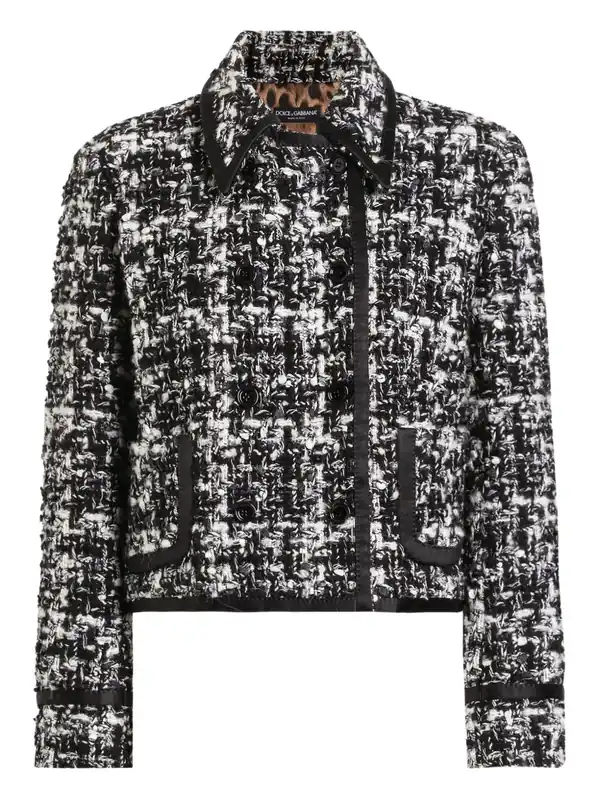 Wool Blend Tweed Jacket - Dolce & Gabbana