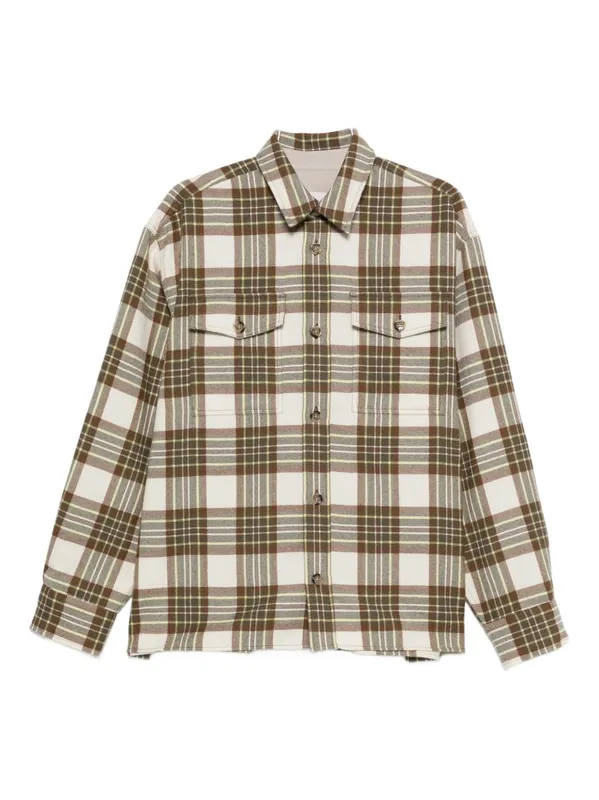 Wool Checked Overshirt - Ami Paris