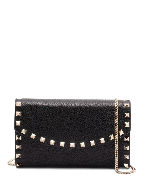 Rockstud Leather Wallet On Chain - Valentino Garavani