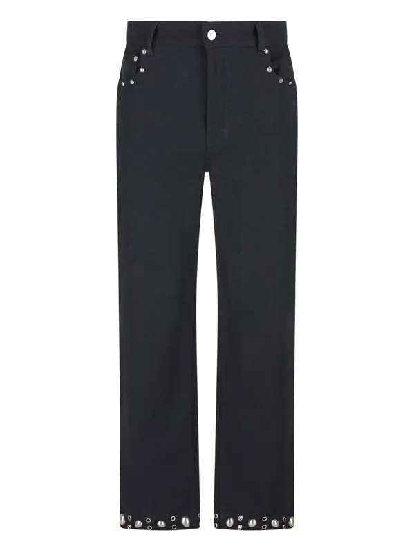Embroidered Cotton Trousers - Valentino Garavani