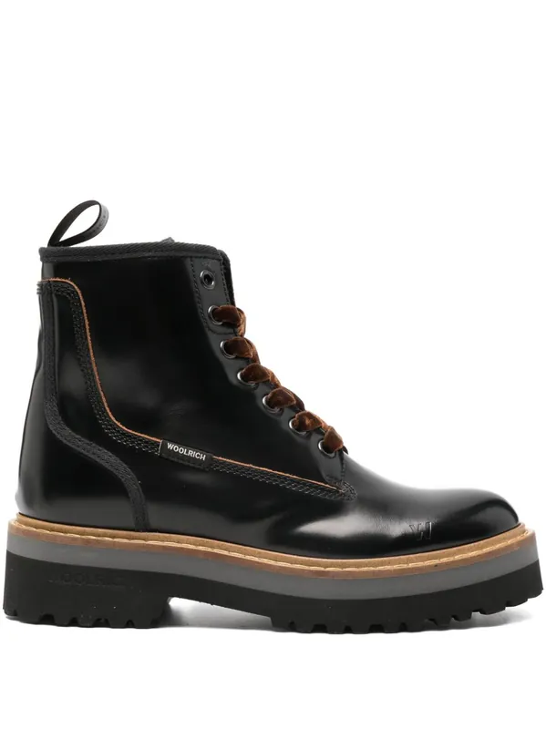 Leather Lace Up Boots - Woolrich