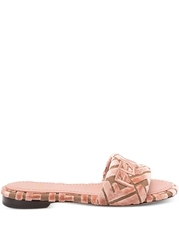 Fendi Sunshine Velvet Sandals