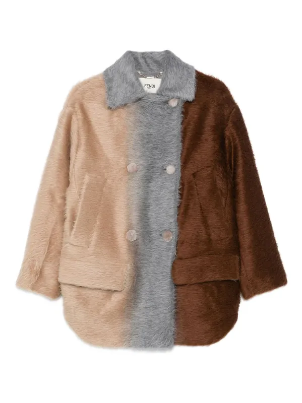 Wool Furry Coat - Fendi