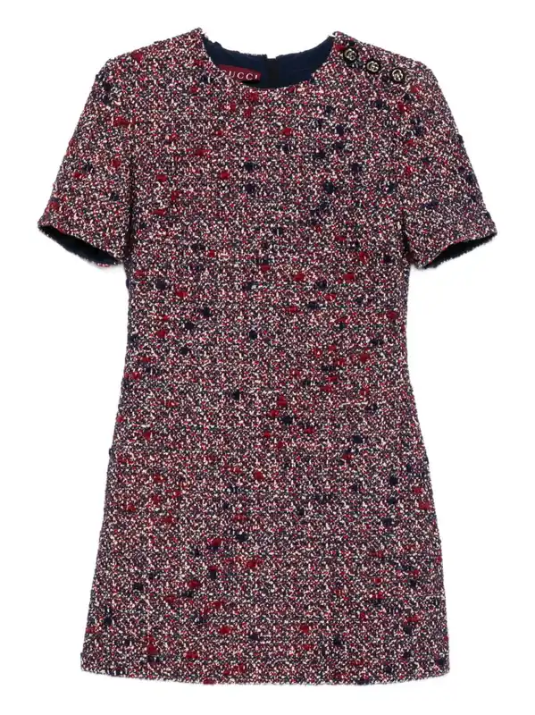 Bouclé Wool Short Dress - Gucci