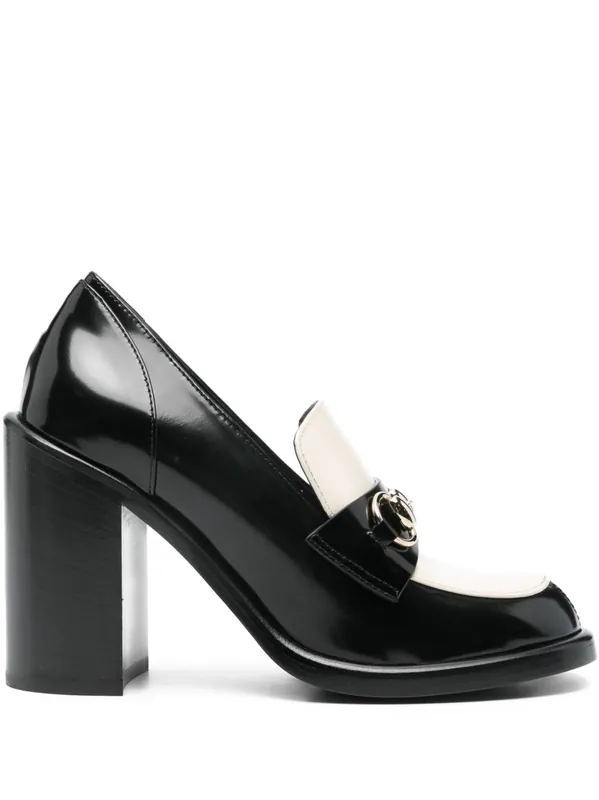 Leather Heel Loafers - Gucci