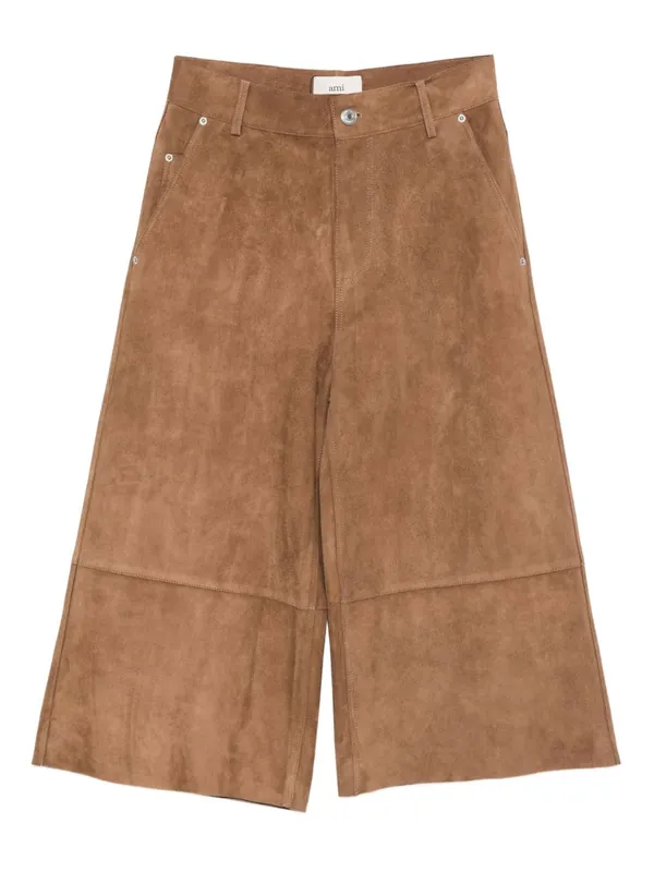 Suede Leather Trousers - Ami Paris