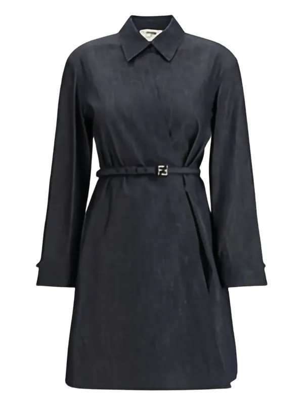 Chambray Cotton Dress - Fendi