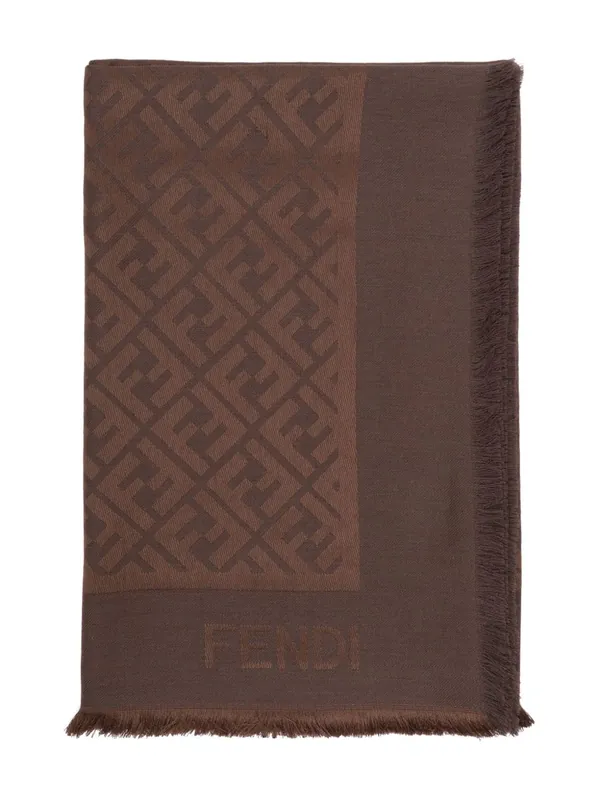 Ff Silk And Wool Scarf - Fendi