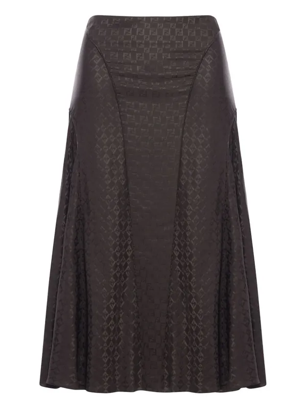 Ff Jacquard Silk Skirt - Fendi