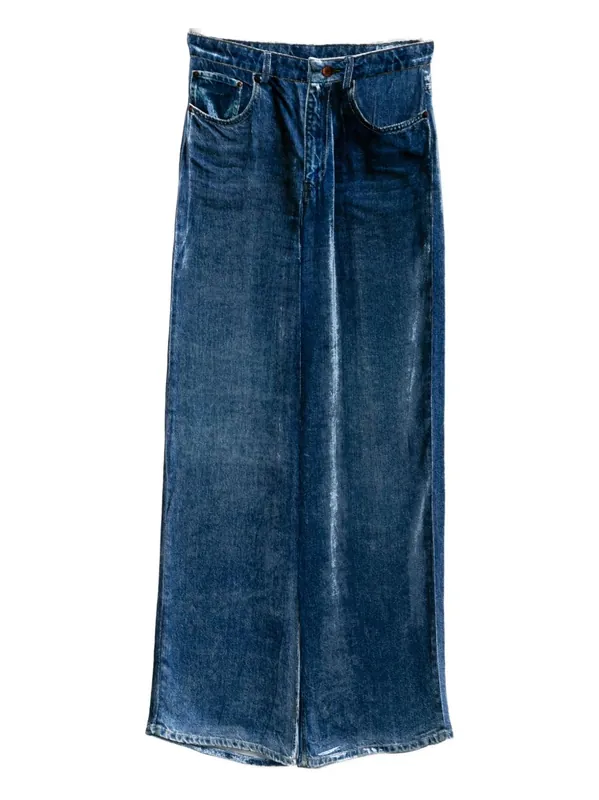 Denim Print Trousers - Pierre Louis Mascia