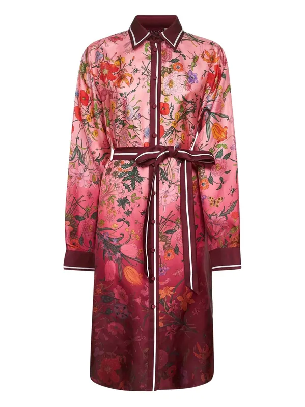 Printed Silk Dress - Gucci