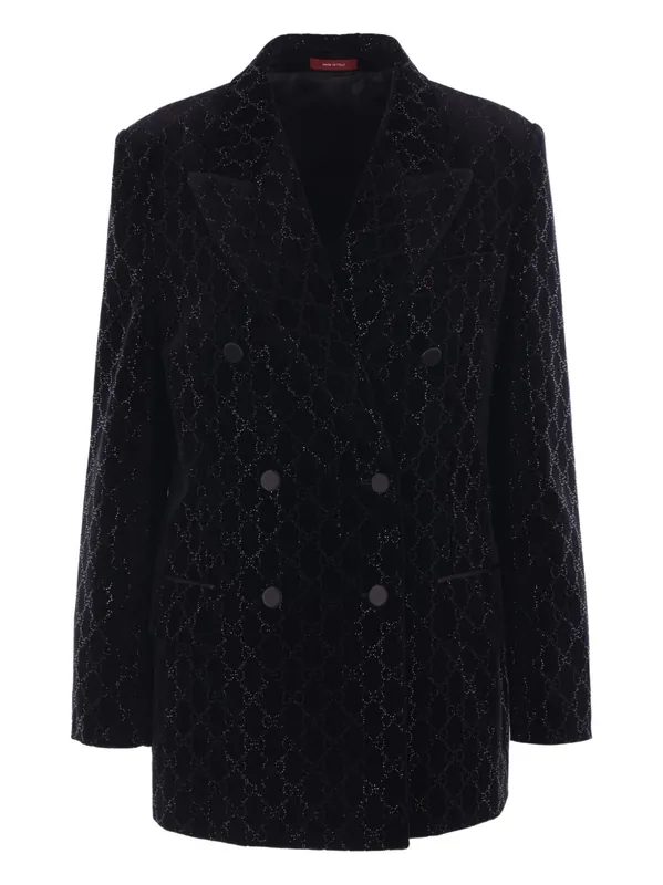Embroidered Velvet Coat - Gucci