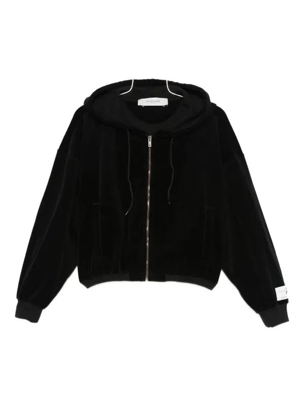 Cotton Cropped Hoodie - Golden Goose
