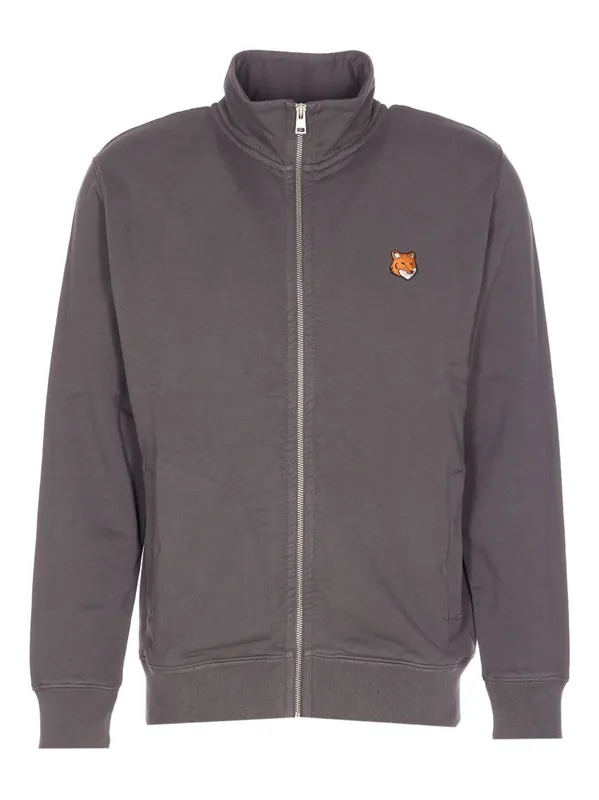 Fox Head Cotton Zipped Sweatshirt - Maison Kitsuné