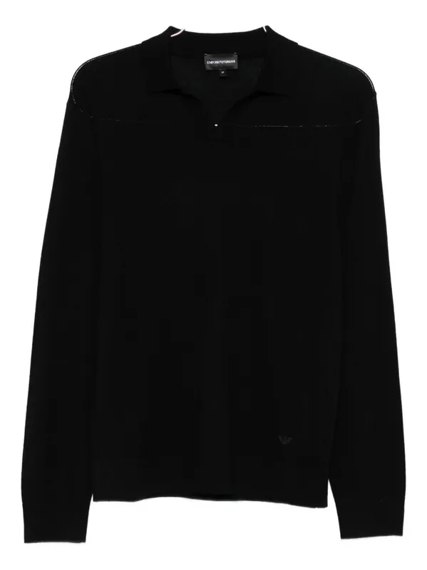 Wool Polo Shirt - Emporio Armani