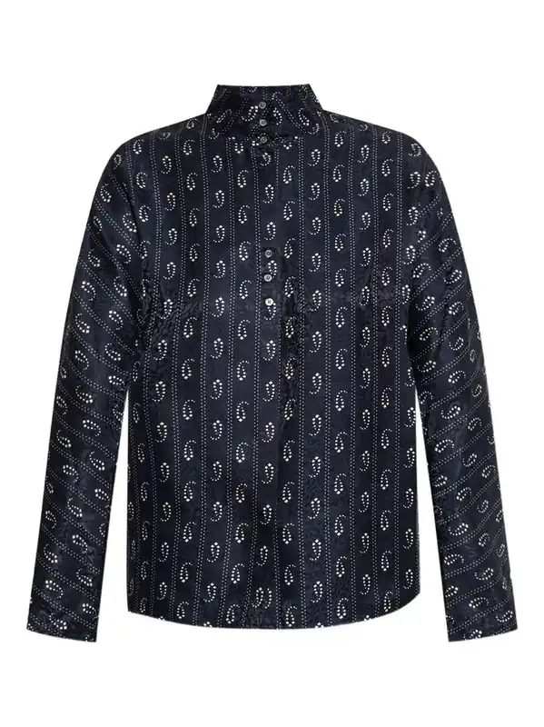 Jacquard Silk Shirt - Tory Burch