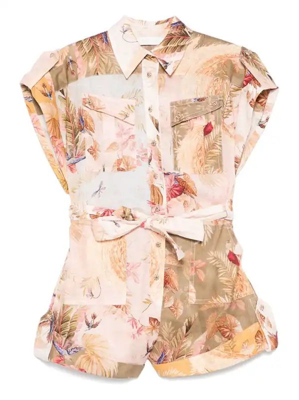 Ascension Linen Playsuit - Zimmermann