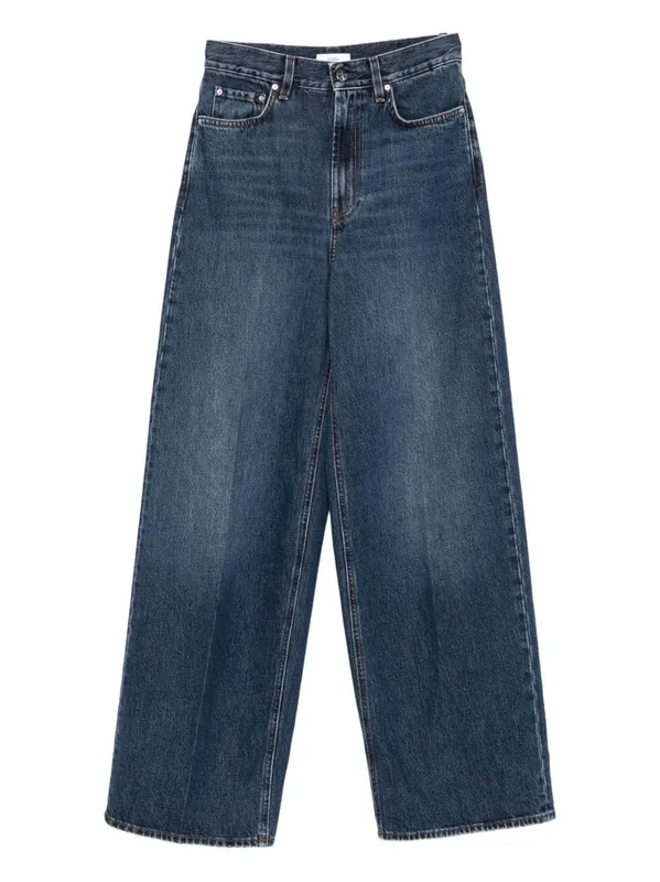 Wide-Leg Cotton Jeans