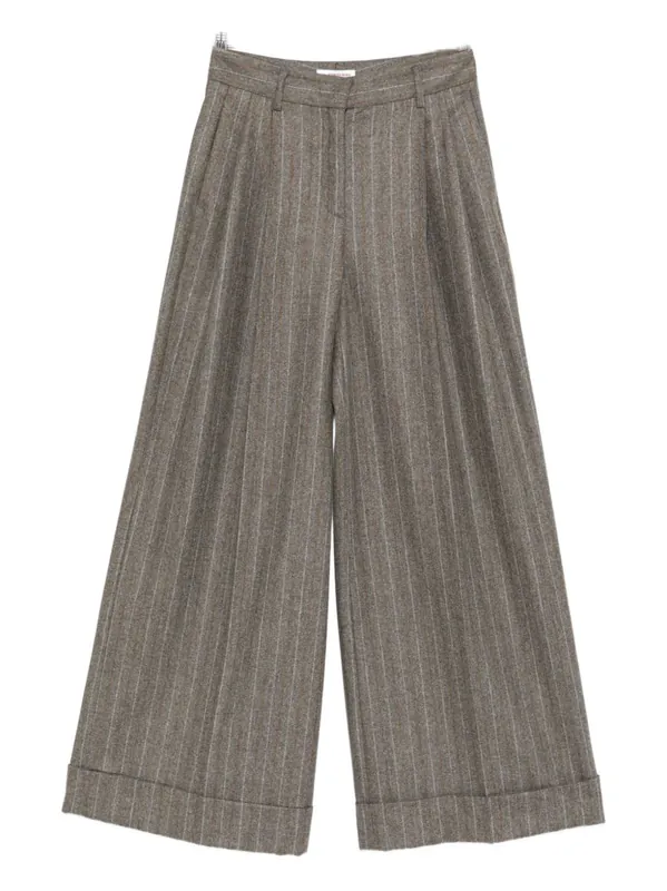 Wool Flannel Trousers - Alberto Biani