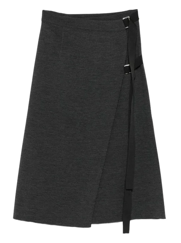 Wool Midi Skirt - Mrz