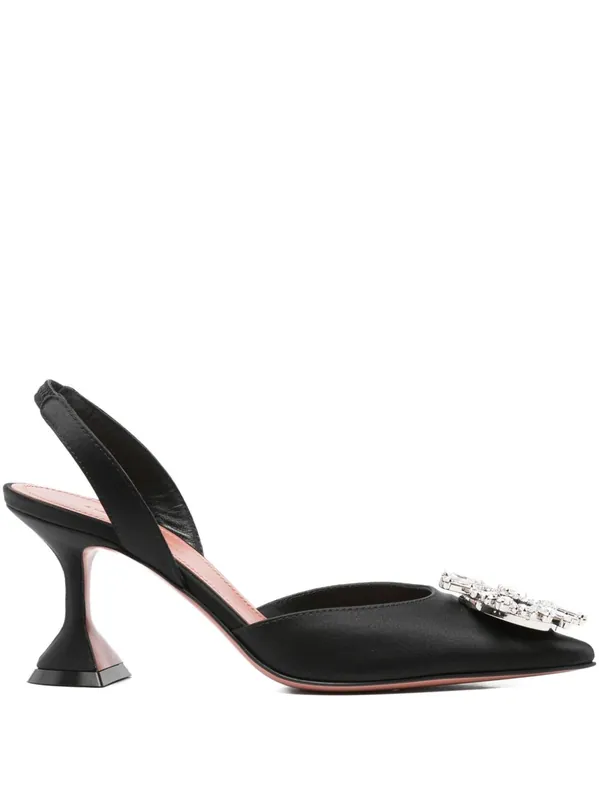 Begum Satin Slingback Pumps - Amina Muaddi