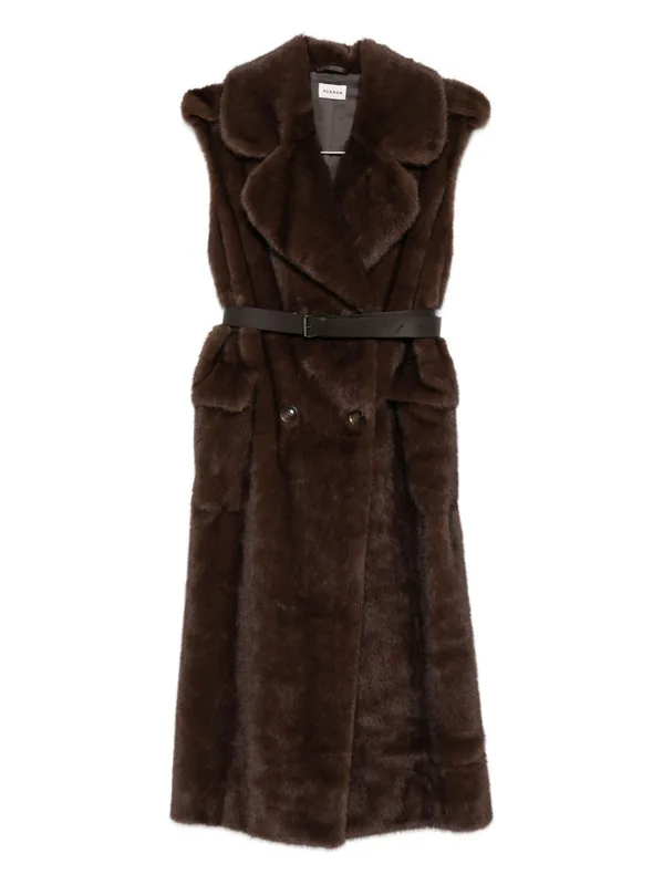 Faux Fur Long Vest - P.A.R.O.S.H.