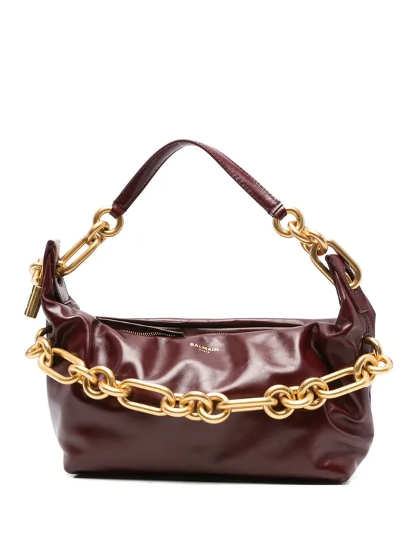Sync Medium Leather Shoulder Bag - Balmain