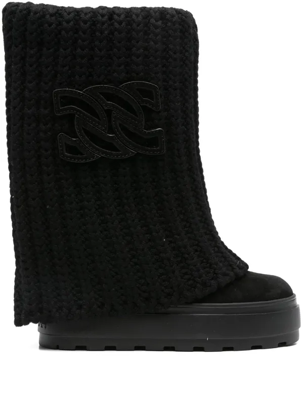 Tricot Wool Boots - Casadei