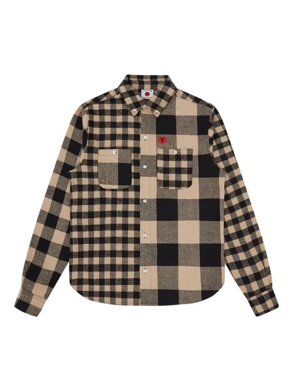 Cotton Blend Checked Shirt - Icecream