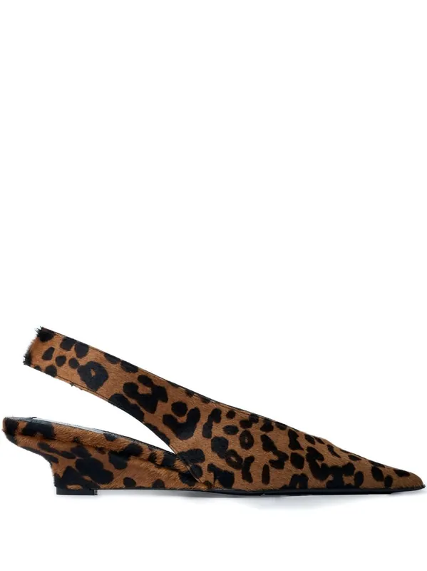 Pony Leather Slingback Pumps - Toteme