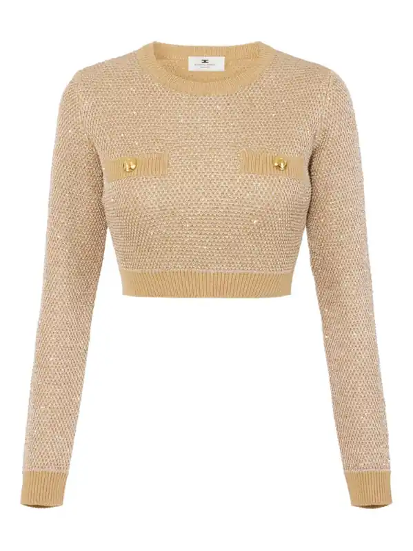 Wool Crewneck Sweater - Elisabetta Franchi