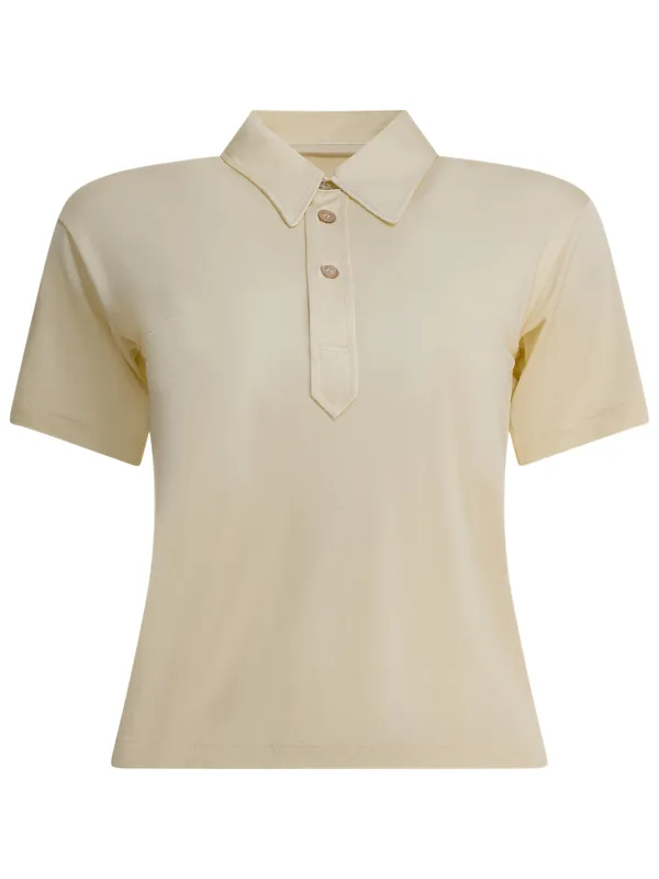 Viscose Polo Shirt Polo Shirts Beige - Maison Margiela