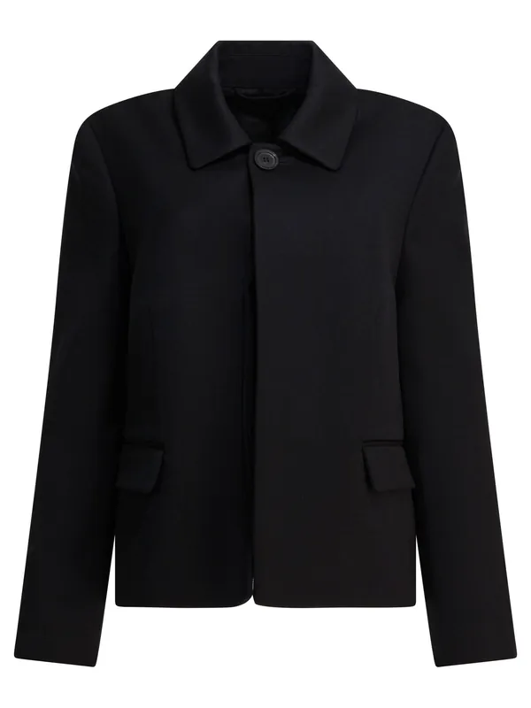 Wool Jacket Jackets And Coats Black - Balenciaga
