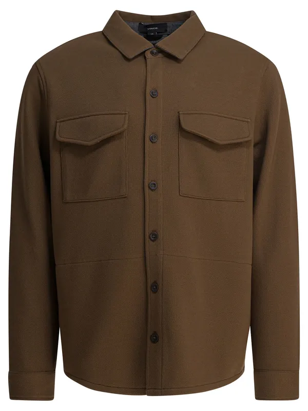 Cotton Overshirt Jacket Jackets And Coats Brown - Vince