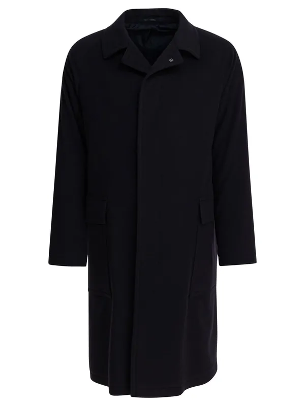Long Wool Coat Jackets And Coats Blue - Tagliatore