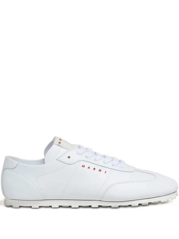 Leather Lace-Up Sneakers