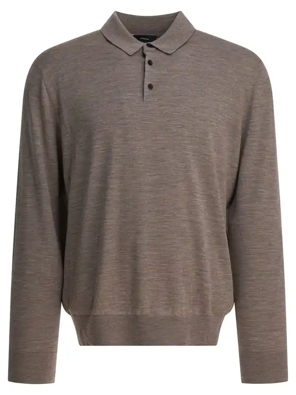 Wool And Cashmere Polo Shirt Polo Shirts Grey - Vince