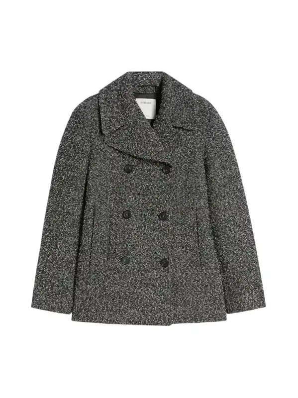 Double-Breasted Wool Jacket - Black