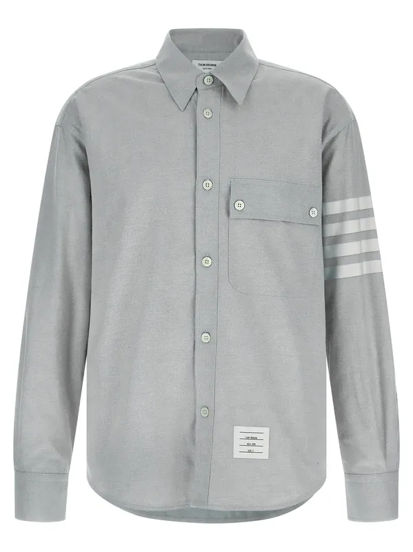 4bar Shirt And Blouse Gray - Thom Browne