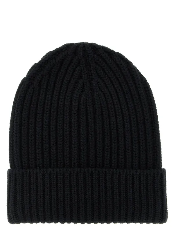 Wool Beanie Hats Black - Dolce & Gabbana