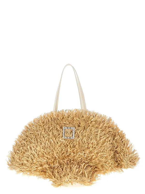 Tres Vivier Panier Large Tote Bag Beige - Roger Vivier